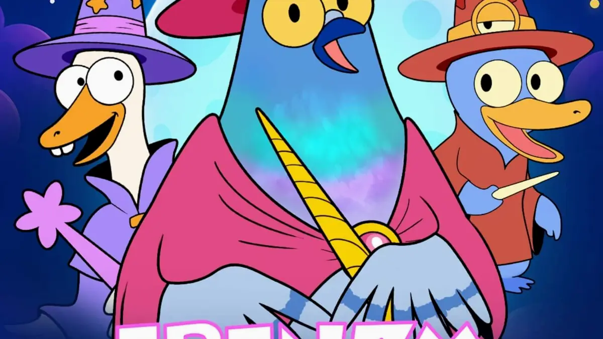 Interface vibrante e colorida do jogo de slot Frenzy Clusters com personagens de desenho animado.